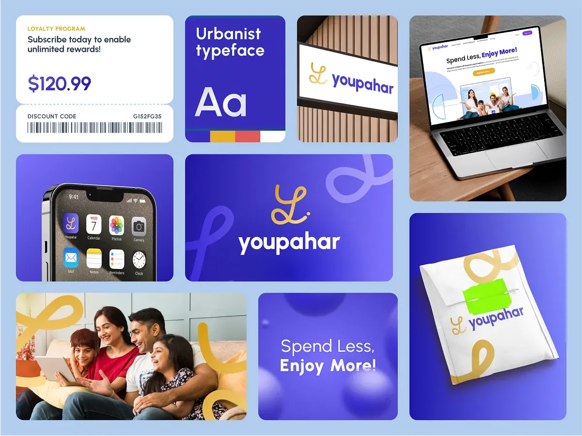 YouPahar brand identity board